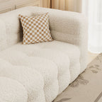 Trendy Solid Color Stain Resistant Standard Sofa in Black/Grey/Amber Color, Seats 3