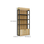 Modern Living Room Display Stand Wooden Multi-shelf in Natural