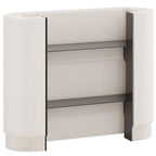 Contemporary Oblong Reception Desk in Ink/Dark Gray Polymerized Material Top