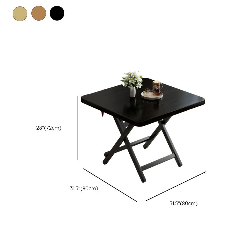 Composite Wood Dining Table with Crossed Legs, Scratch-proof and Foldable, Square Top for 2-seater