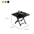 Composite Wood Dining Table with Crossed Legs, Scratch-proof and Foldable, Square Top for 2-seater