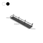 1 Piece Set Metal 1 Tier Rectangle Plant Rack with Outlined Base and 1 Shelf