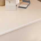 Chalk Modish Large Vanity Set with Lumber Table Top, 5 Drawers/8 Drawers, and Light Up Mirror