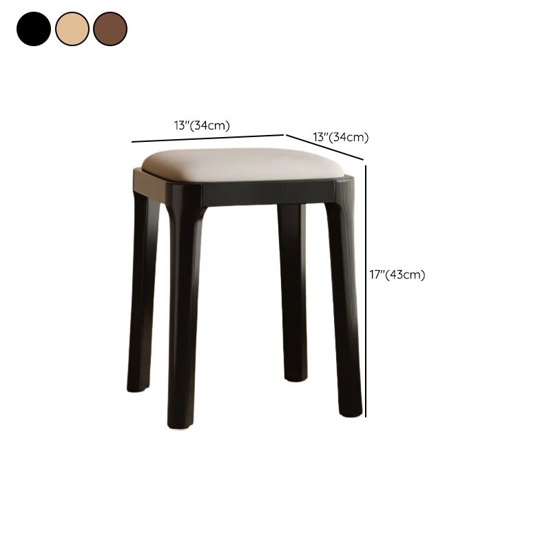 Modish Square Solid Color Standard Ottoman in Pu Leather