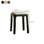 Modish Square Solid Color Standard Ottoman in Pu Leather