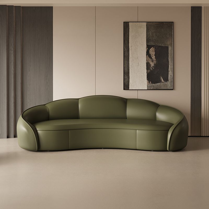 Versatile Olive Green/Ivory/Sand Sofa/Loveseat/Single Sofa with Sloped Arms and Concealed Support