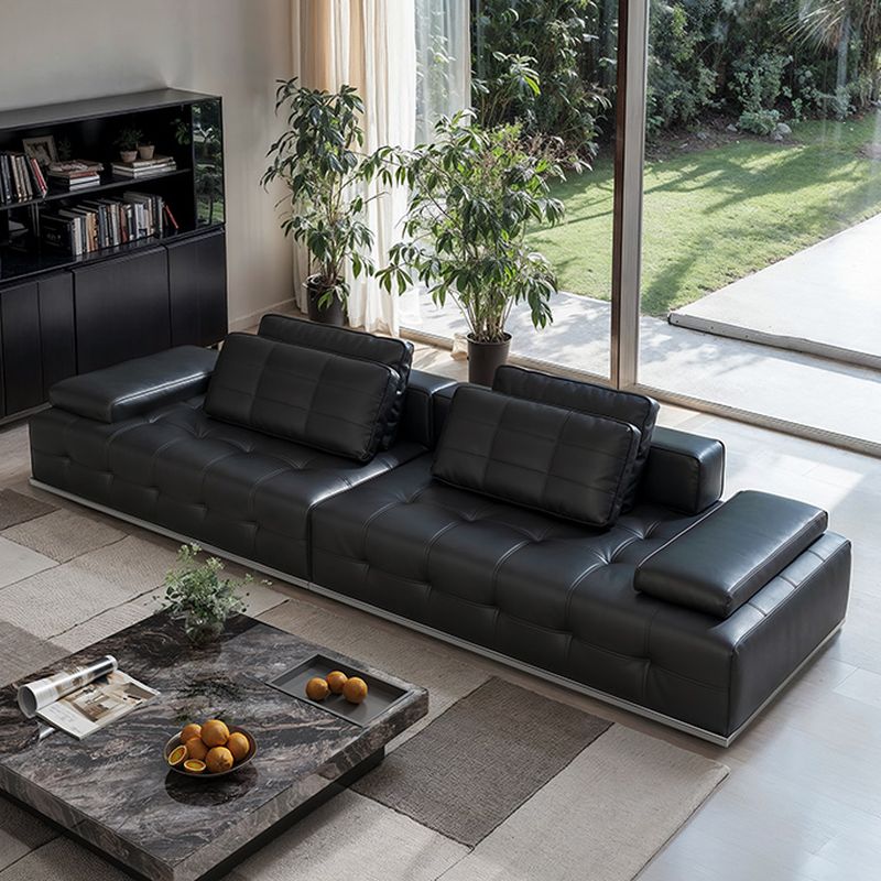 Tear Resistant Standard Sofa in Black with Arm