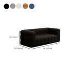 Trendy Solid Color Stain Resistant Standard Sofa in Black/Grey/Amber Color, Seats 3