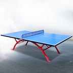 Versatile Ping Pong Table with Synthetic Laminate Top in Dark Blue, Suitable for Indoor and Outdoor Use, Includes Table Tennis Paddle