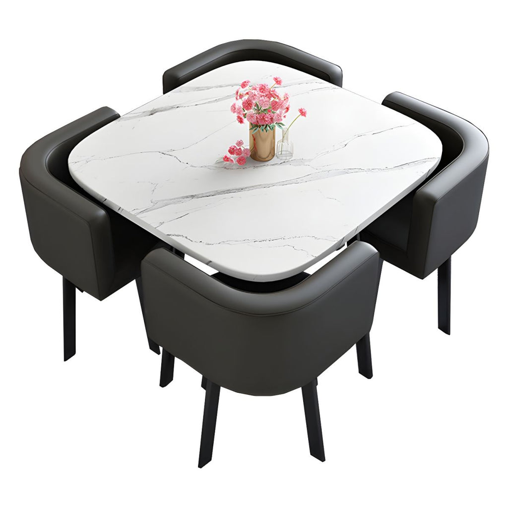 Modern Wood Dining Table Set 5 Pieces Dining Set for Home Use
