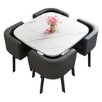 Modern Wood Dining Table Set 5 Pieces Dining Set for Home Use