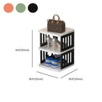 Art Deco Polymerized Material Square Shoe Rack with 2/3/4 Shelves, 1-10 Pairs Capacity for Drawing Room