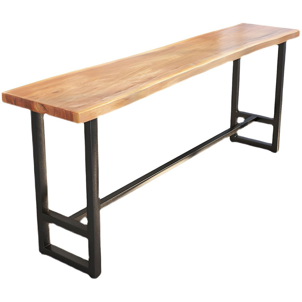 Modern 1/9 Pieces Bar Table Set Rectangle Pine Wood Counter Table with Stools for Cafe