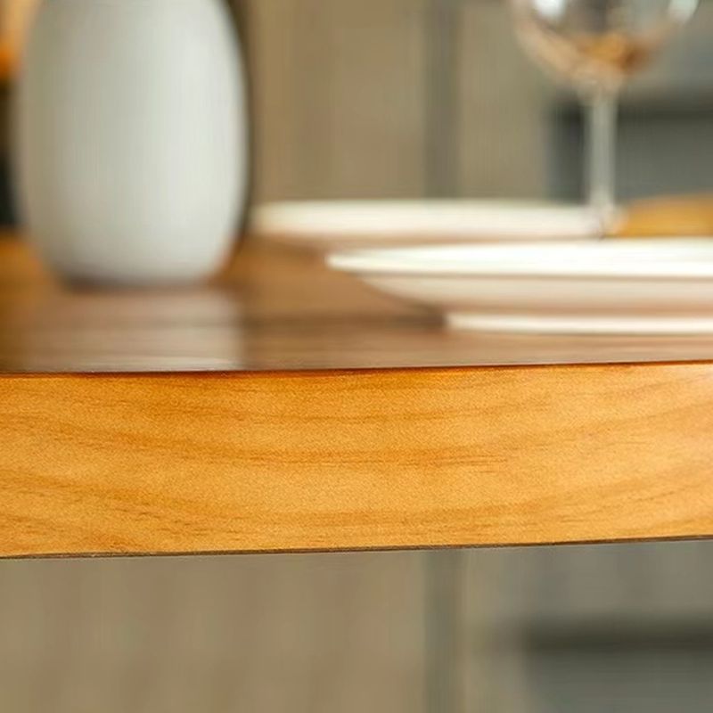 Trendy No Seating Square Edge Assembly Required Solid Wood Rectangle