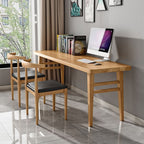 Modern Rectangular Pine Wood Unfinished Color Writing Table