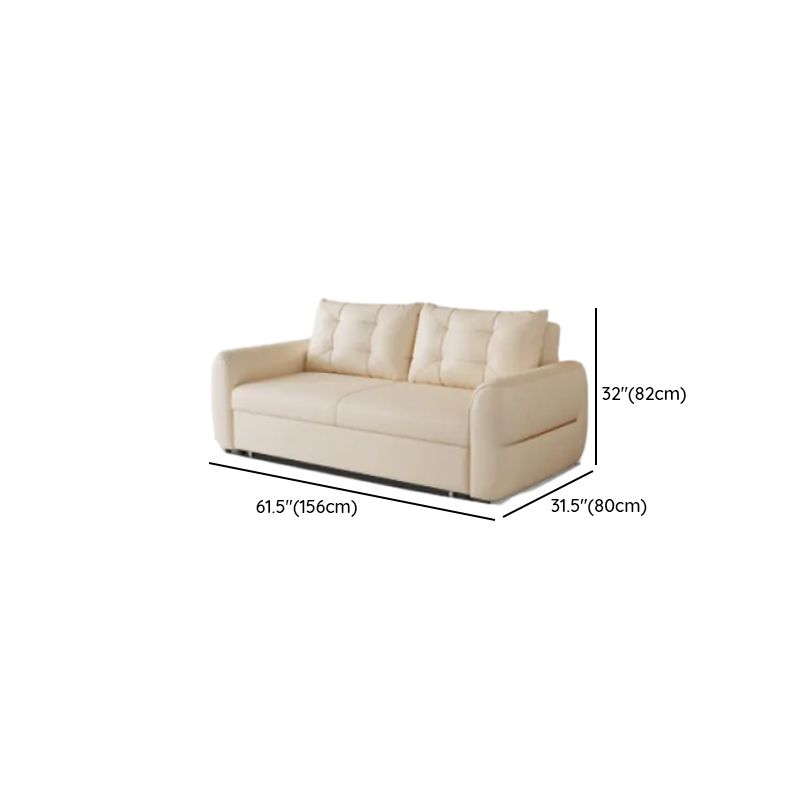 Scratch-immune and Rainproof Sleeper Futon Bed with Tufted Back, Loveseat Capacity, and Container Storage, Featuring Stitch-tufted Design in California King/King/Queen Sizes with Pillow