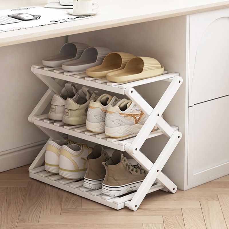 Art Deco Bambusa X-Shape Shoe Rack with 4/5/3 Shelves for 1-20 Pairs in Drawing Room