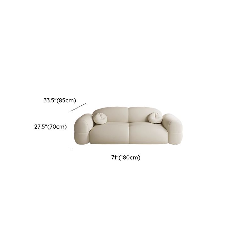 Versatile Grey/Blush/Amber Flannel Standard Sofa/Loveseat with Arm and Concealed Support