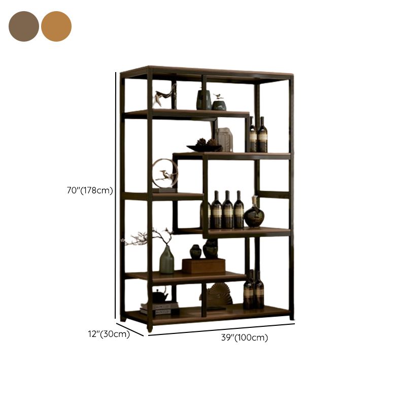 Ground Curio Cabinet with 7/8 Shelves and Accessible Storage