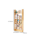 Unfinished Color Vertical Open Display with Open Back, Featuring 6/5/4 Shelves in Natural Wood
