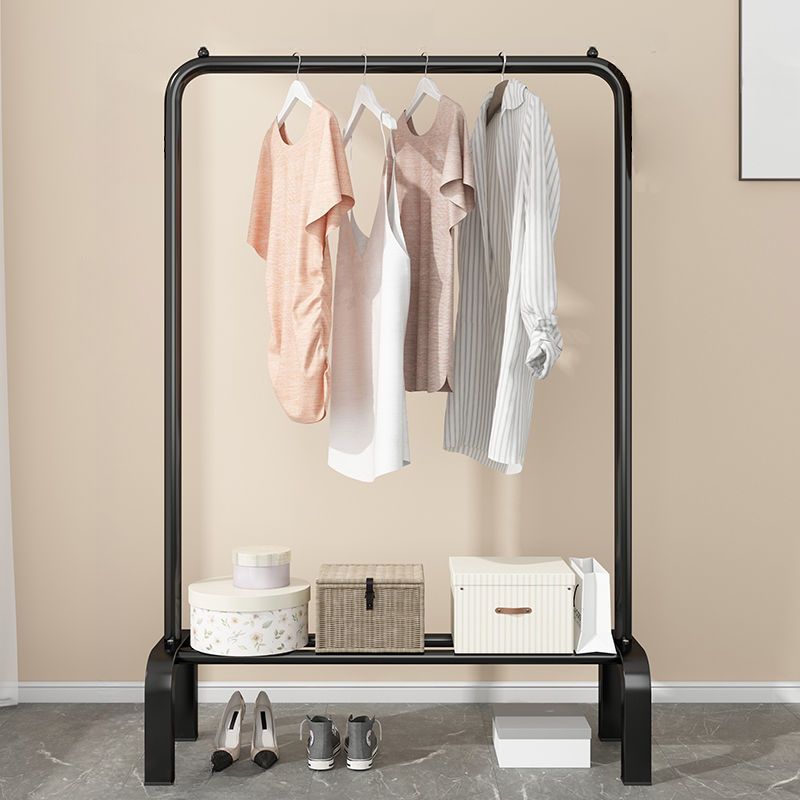 Contemporary Steel Coat Rack with Stockroom, 2 Shelves/4 Shelves/5 Shelves & Alloy Hook