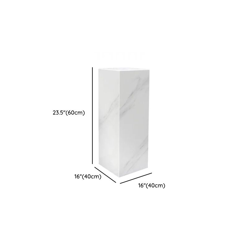Square Marble Pattern Stone Display Table with Unfinished Finish, 30 to 39 in/20 to 29 in/40 in & above Height, Up to 19 in Size