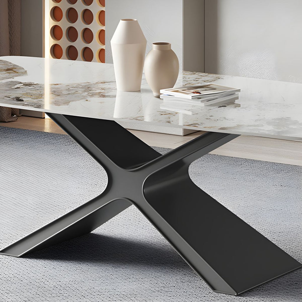 Modern Rectangle Sintered Stone Dining Set 1/2/4/5/6/7 Pieces Dining Table with Chairs