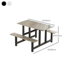 Simplistic Bench with Eased Edge Assembly Required Alloy/Composite Wood Rectangle
