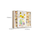 Chalk Book Rack with 6-Shelf/5-Shelf Vertical/Horizontal Alloy Open Back