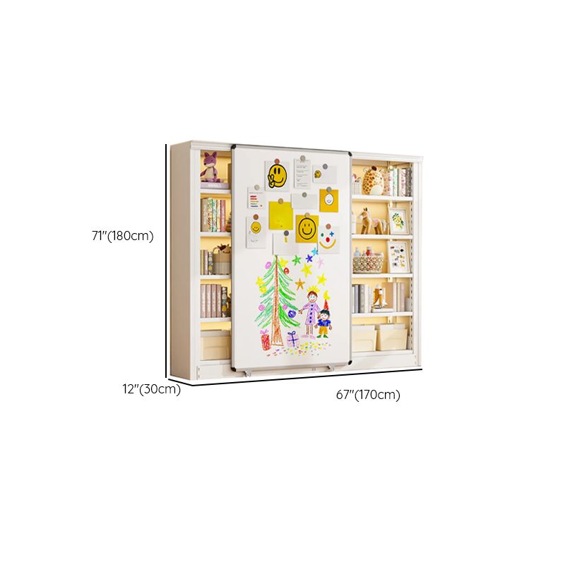 Chalk Book Rack with 6-Shelf/5-Shelf Vertical/Horizontal Alloy Open Back