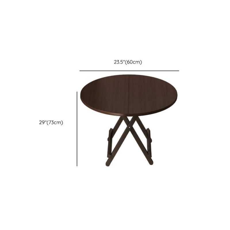 Veneer Dining Table with Crossed Legs, Scratch-proof, Foldable, 2-seater/Seating for 4