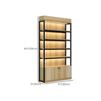 Modern Living Room Display Stand Wooden Multi-shelf in Natural