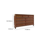 Cocoa Trendy Ash Wood Console Dresser/Semainier with 9/7/6 Drawers, Integrated Cable Management, Horizontal/Vertical