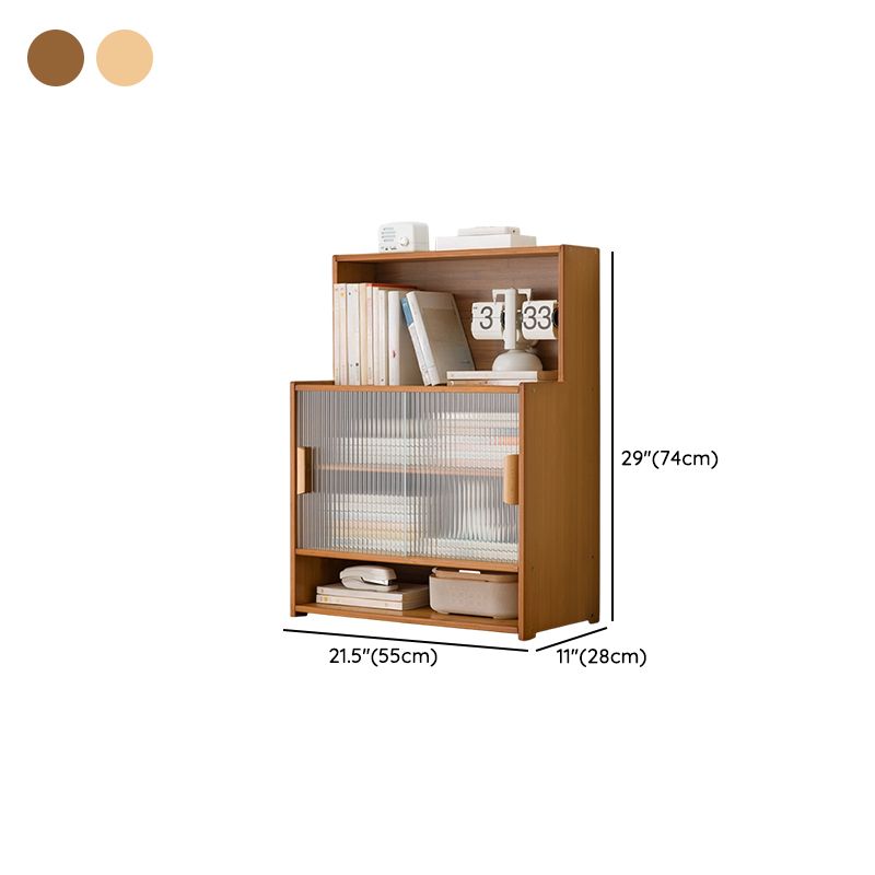 Organizing Shelf with 3-Shelf/2-Shelf/4 Shelves Vertical Opaque Glass Closed Back