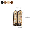 Indoor Translucent Collapsible Room Screen with Shelf, Cane, and Freestanding