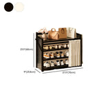 Art Deco Bambusa Rectangle Shoe Rack with 6/5/7 Shelves for 21-30/11-20/1-10 Pairs in Drawing Room
