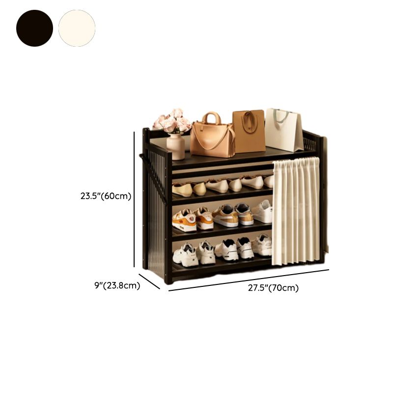 Art Deco Bambusa Rectangle Shoe Rack with 6/5/7 Shelves for 21-30/11-20/1-10 Pairs in Drawing Room