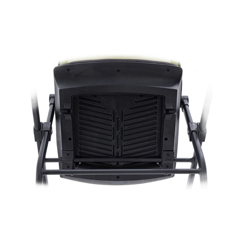 Solid Color Multipurpose Chair with Ventilated Back, With Arms, Pop Up Foldable Metal Frame for Tile Flooring