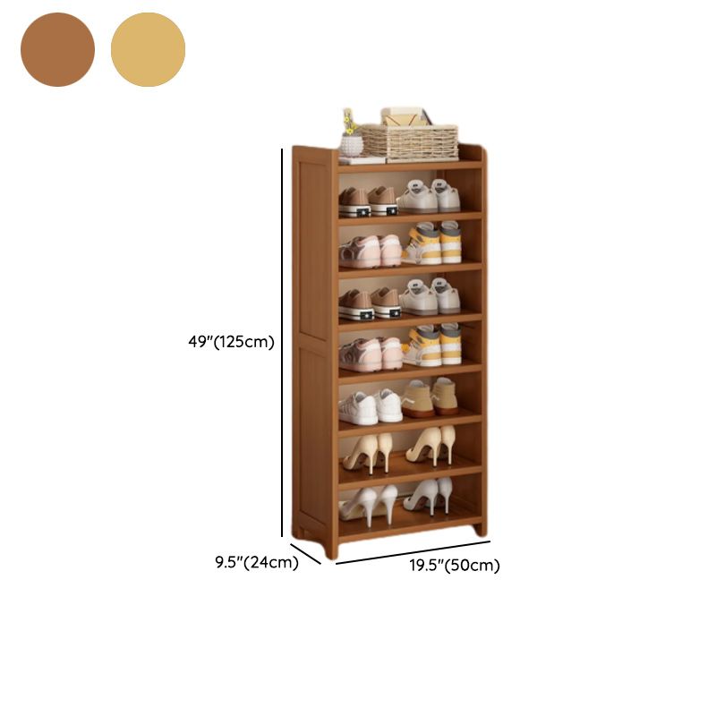 Art Deco Bambusa Rectangle Shoe Rack with 8/11/10 Shelves, Floor Mounted for 21-30 Pairs in Drawing Room