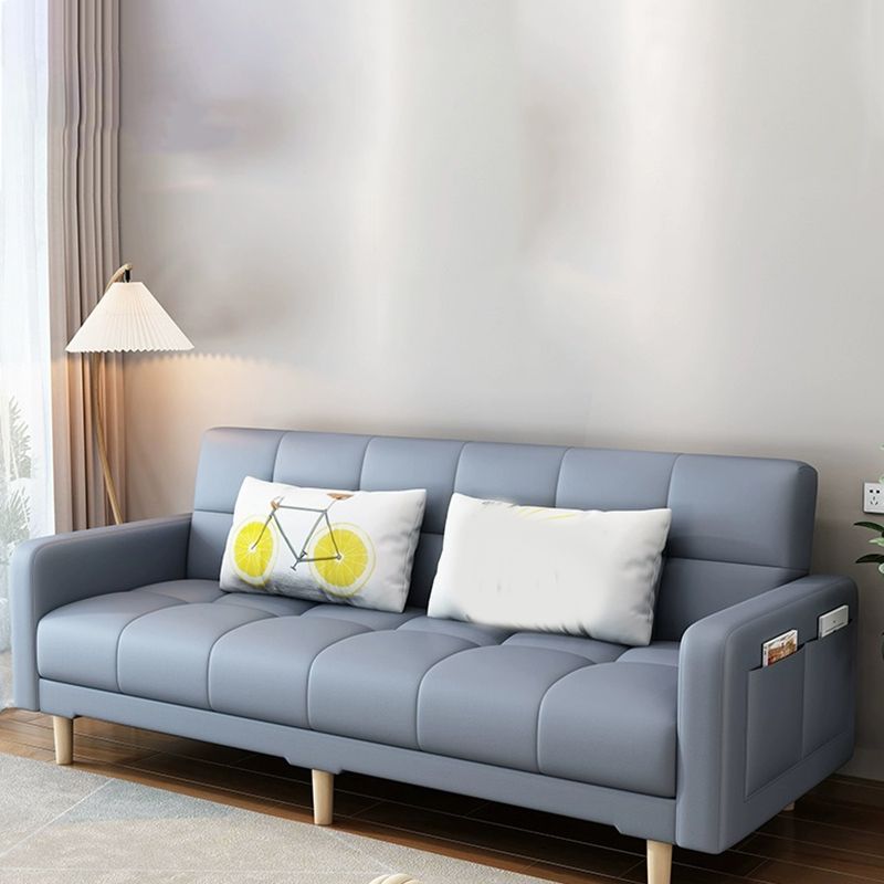 Modern Wood Frame Sofa with Anti Cat Scratch Fabric and Pillow Back