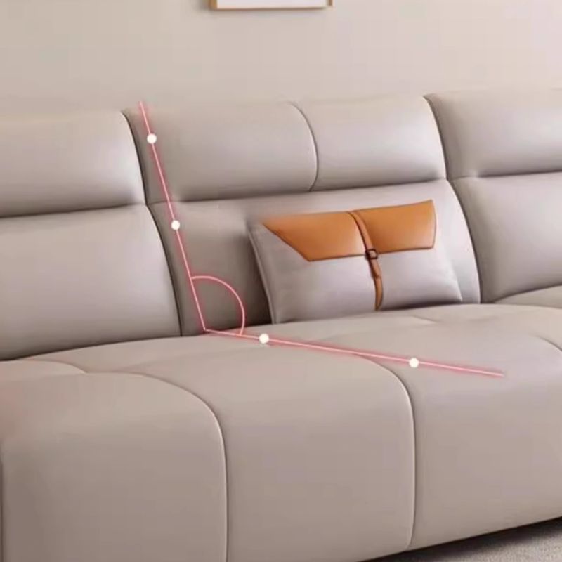 Off-White Standard/Single Sofa with Armrest and 3/1 Pillows for Drawing Room