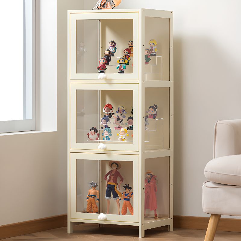 Bambusa Flooring Curio Cabinet with Stockroom, 4 Cabinets/3 Cabinets/2 Cabinets, 4 Shelves/3 Shelves/2 Shelves, 4 Doors/3 Doors/2 Doors