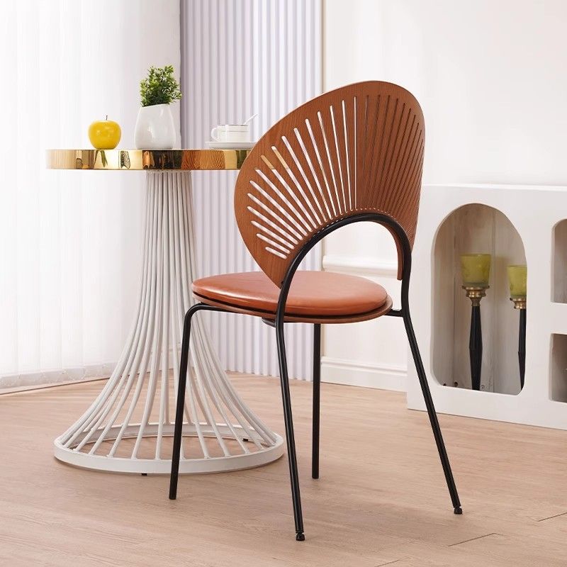 Modish Drawing Room Side Chair with Alloy Legs, Pile-upon-able, Low Back