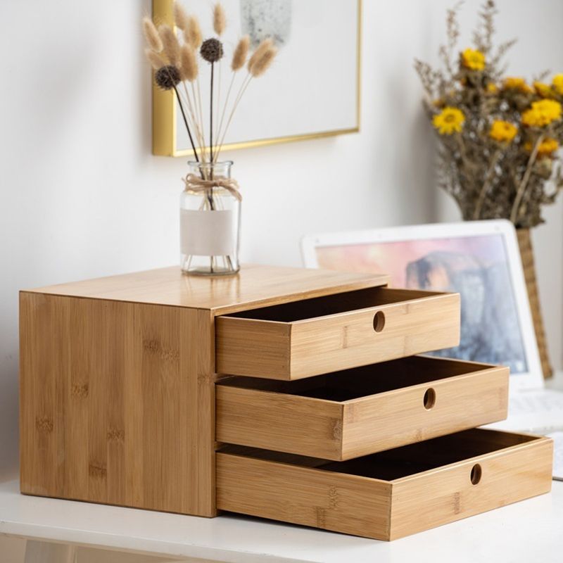 Natural Lateral Filing Cabinet in Natural Wood with 1 Shelf/2 Shelves/3 Shelves in a Casual Style