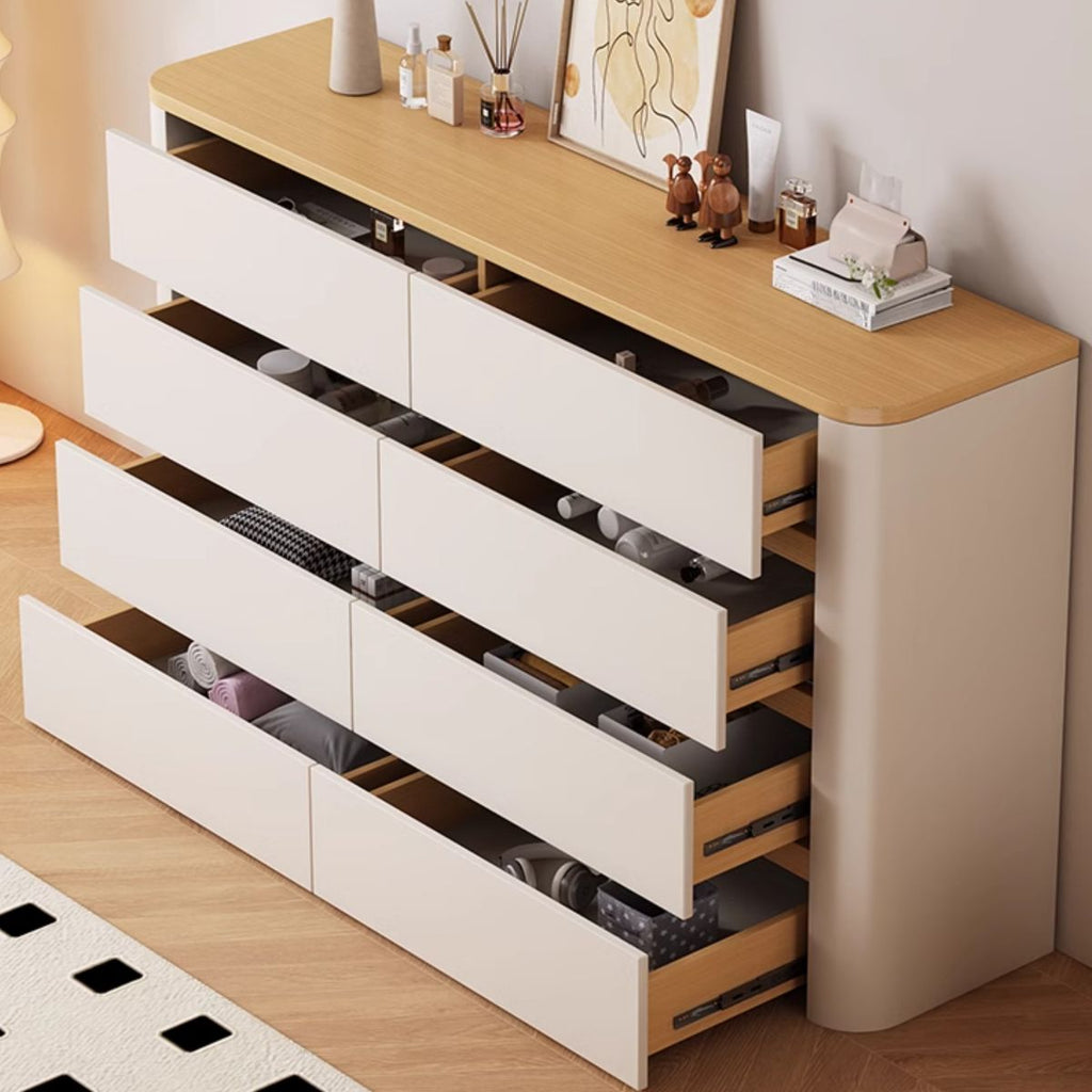 Casual Composite Wood Console Dresser/Bachelor Chest with 8/6/4 Drawers in Horizontal/Vertical Orientation