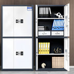 Elegant Modern Steel Filing Cabinet with Lock, Large Size & Adjustable Shelves