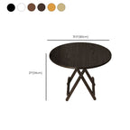 Scratch-proof Veneer Dining Table with Crossed Legs, Foldable Design, and Seating for 2 to 4