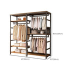 Midnight Black Simplistic Steel Hall Rack with Repository, 2 Drawers/3 Drawers, 4 Shelves/3 Shelves/7 Shelves, and Manufactured Wood Bench