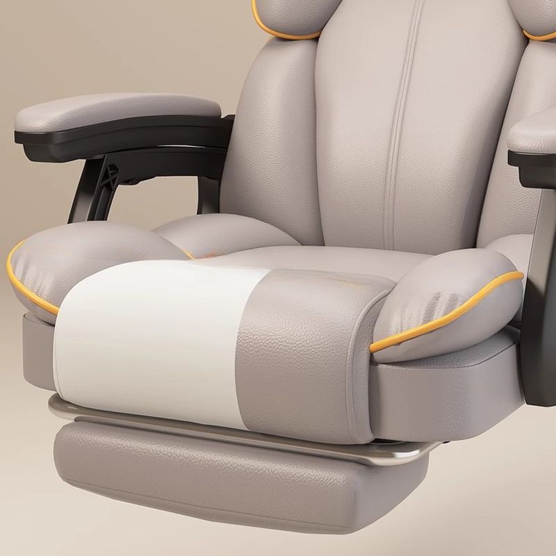 Simple Multi-levelled Wingbacked Chair with Single Color Steel Frame in Silver, Adjustable Backrest, and Glide Movement