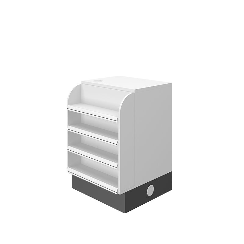 U-Shape Reception Desk with Cable Management, Desk Return, and Manufactured Wood Top